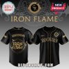 Black Rockies jersey featuring 'Iron Flame' book design in gold tones with dragon scales and 'Sorrengail' text!
