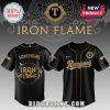 Black & gold Iron Flame baseball jersey! 'Sorrengail' & 'Rangers' text. Fantasy book merch.!