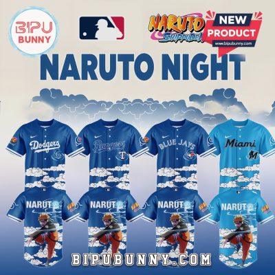 All Team MLB Naruto Night Baseball Jersey
