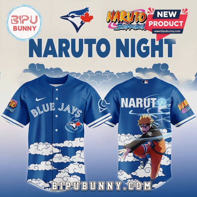 NARUTO x Blue Jays コラボ ユニフォーム All Team MLB Naruto Night Baseball Jersey - Top MLB - Bipubunny Store