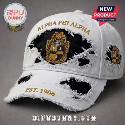 Alpha Phi Alpha Vintage Distressed Greek Fraternity Crest Baseball Cap