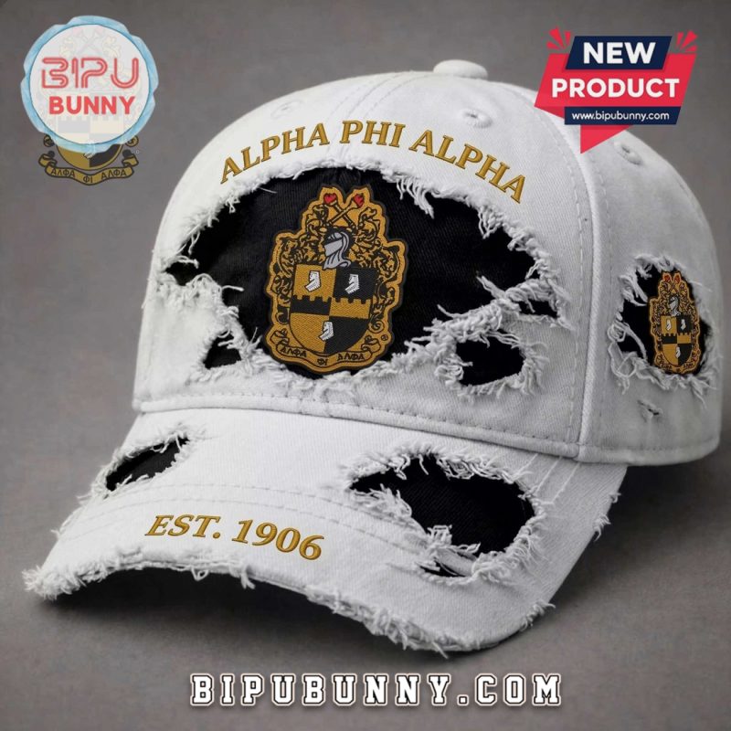 Alpha Phi Alpha Vintage Distressed Greek Fraternity Crest Baseball Cap