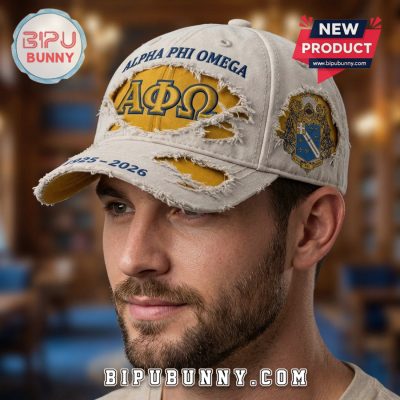 Alpha Phi Omega Fraternity Distressed Vintage Baseball Cap