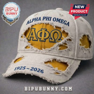 Alpha Phi Omega Fraternity Distressed Vintage Baseball Cap
