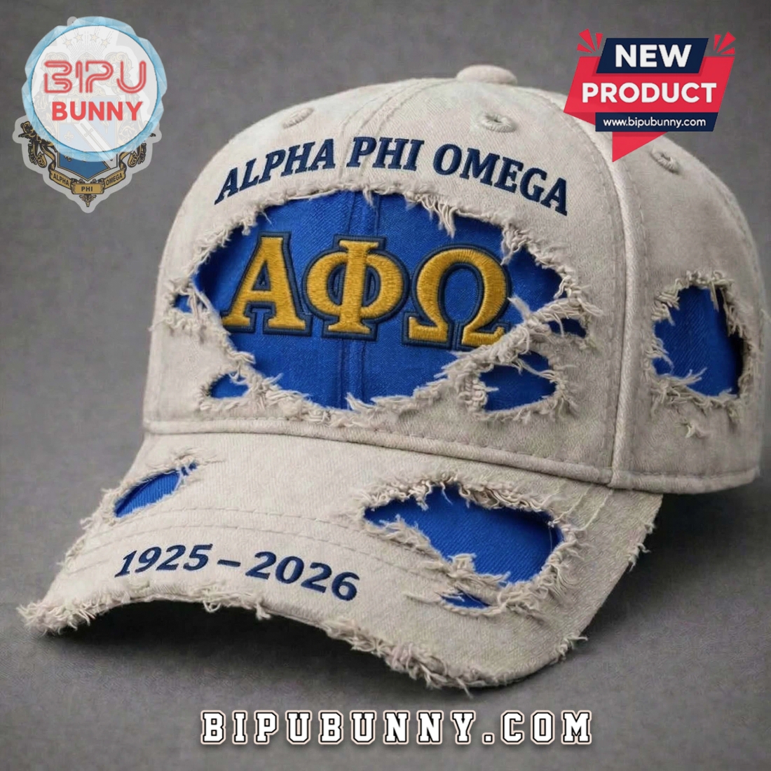 Alpha Phi Omega Fraternity Greek 1925-2026 Distressed Baseball Cap Alpha Phi Omega Fraternity Greek 1925-2026 Distressed Baseball Cap