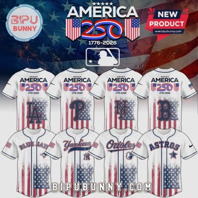 America 250th Anniversary MLB Baseball Patriotic Graphic Jersey