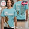 Light blue Ani DiFranco tee; concert dates on back; retro design!