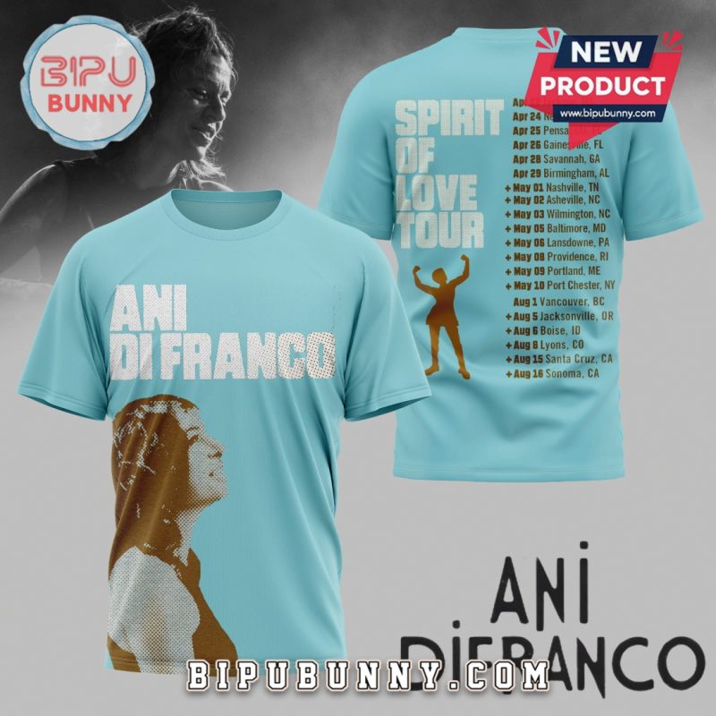 Ani DiFranco Spirit of Love Tour 2026 Concert Dates Graphic T-Shirt