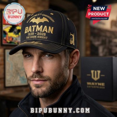 Batman 87th Anniversary Dark Knight Gold Edition Embroidered Baseball Cap