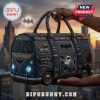 The Dark Knight duffel bag featuring Gotham City, the Bat signal, and the Batmobile!