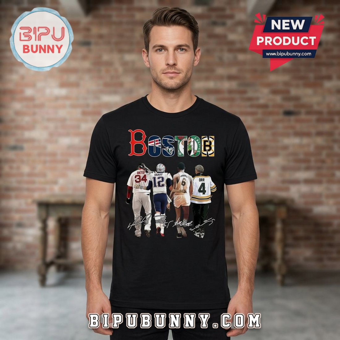 Boston Sports Legends Team Pride T-Shirt Boston Sports Legends Team Pride T-Shirt