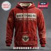 Red Brentford FC hoodie with 'Come On You Bees' text and football club logo.!