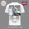 White t-shirt, Bryan Adams Roll with the Punches tour dates, Pat Benatar, Neil Giraldo, rock concert tee!