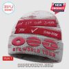 Gray beanie w/red BTS design: RM, Jin, Suga, J-Hope, Jimin, Jung Kook, BTS World Tour!