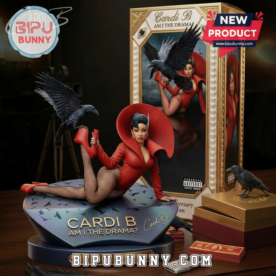 Cardi B Am I The Drama_ Anniversary 3D Art Collectible Statue Cardi B Am I The Drama_ Anniversary 3D Art Collectible Statue
