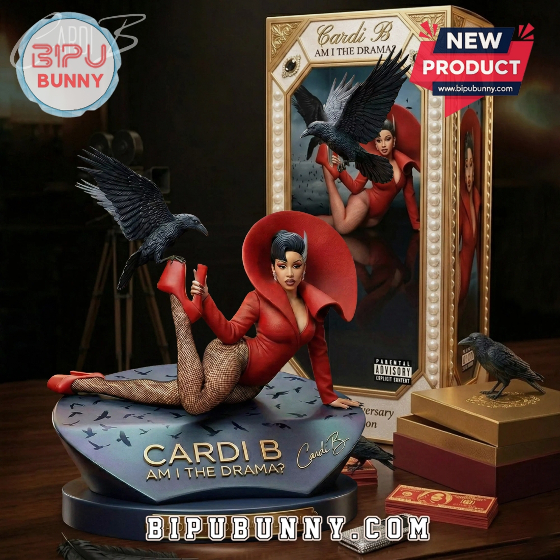 Cardi B Am I The Drama_ Anniversary 3D Art Collectible Statue Cardi B Am I The Drama_ Anniversary 3D Art Collectible Statue