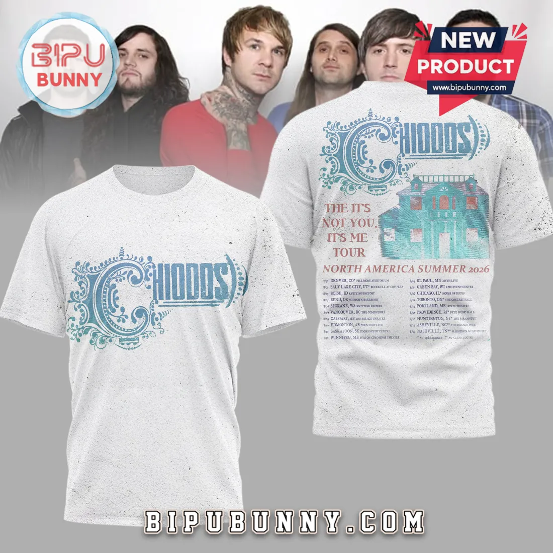 Chiodos It’s Not You It’s Me Tour 2026 Two-Sided Graphic T-Shirt Chiodos It’s Not You It’s Me Tour 2026 Two-Sided Graphic T-Shirt
