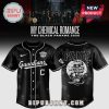 Black My Chemical Romance baseball jersey featuring 'Guardians', band logo, and ship design.!