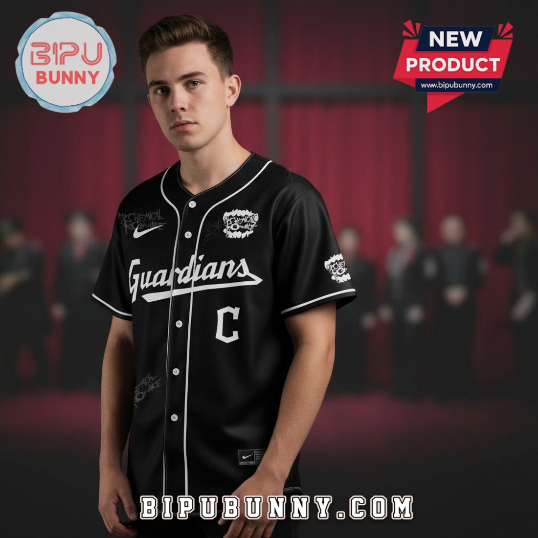 Cleveland Guardians x My Chemical Romance Black Parade 2026 Baseball Jersey Cleveland Guardians x My Chemical Romance Black Parade 2026 Baseball Jersey