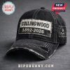 Distressed black hat featuring 'Collingwood 1892-2026' and a bird emblem.!