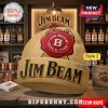Tan beanie with a red Jim Beam logo and gold text. 