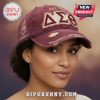 Maroon Delta Sigma Theta hat. Distressed style. Est. 1913, Sorority, Scholership, Service text!