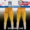 Yellow gradient anime sweatpants with NY Yankees logo and Demon Slayer art! Shop now!