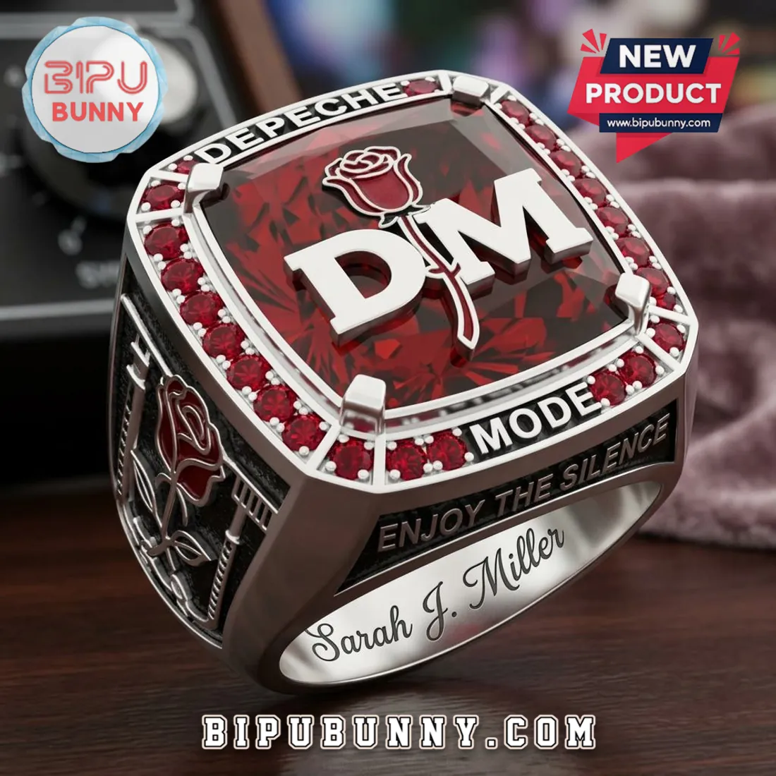 Depeche Mode Enjoy The Silence Personalized Custom Name Ring Depeche Mode Enjoy The Silence Personalized Custom Name Ring