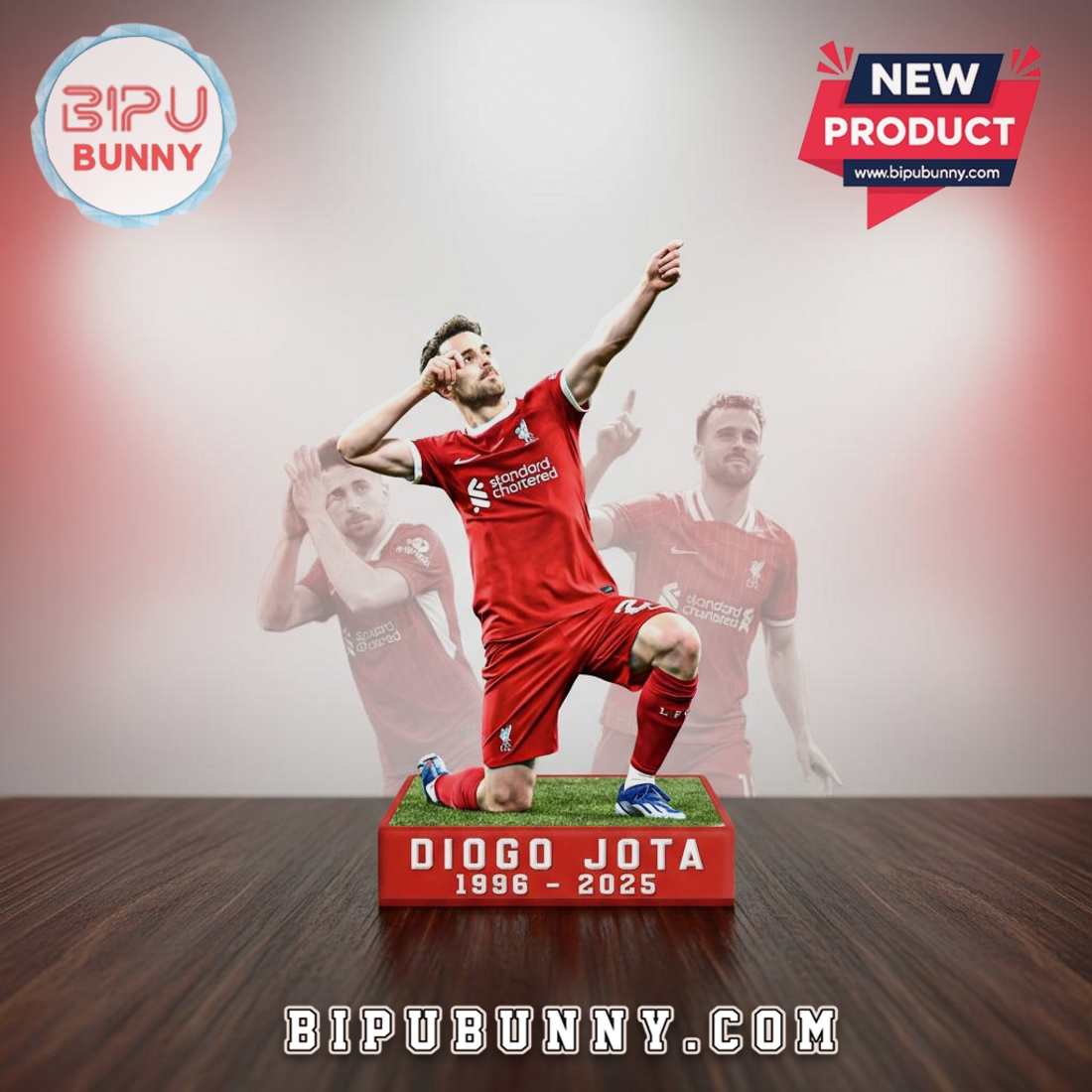 Diogo Jota Liverpool FC 3D Premium Soccer Legend Display Figurine Diogo Jota Liverpool FC 3D Premium Soccer Legend Display Figurine