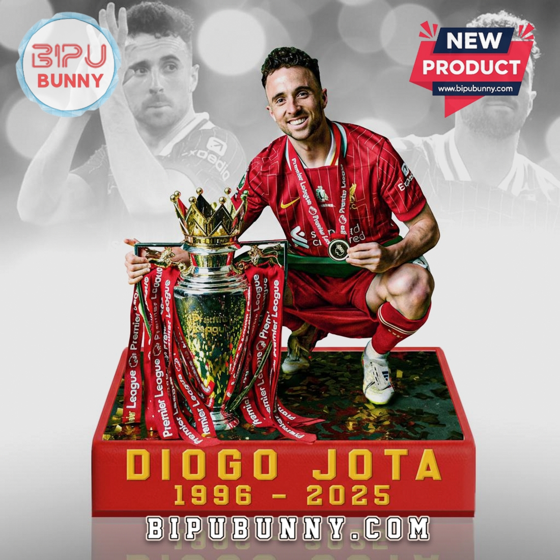 Diogo Jota Liverpool FC Premier League Winner 3D Collectible Figurine Diogo Jota Liverpool FC Premier League Winner 3D Collectible Figurine