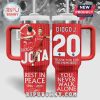 Diogo Jota memorial tumbler featuring the soccer player's image, name, number, and RIP dates.!