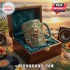 Dirty Heads California Soul mug design featuring a skull, palm trees, sun, and speakers.!