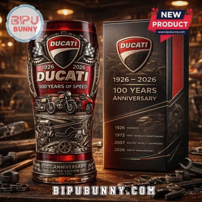 Ducati 100 Years of Speed Anniversary Limited Edition Collectible Beer Glass
