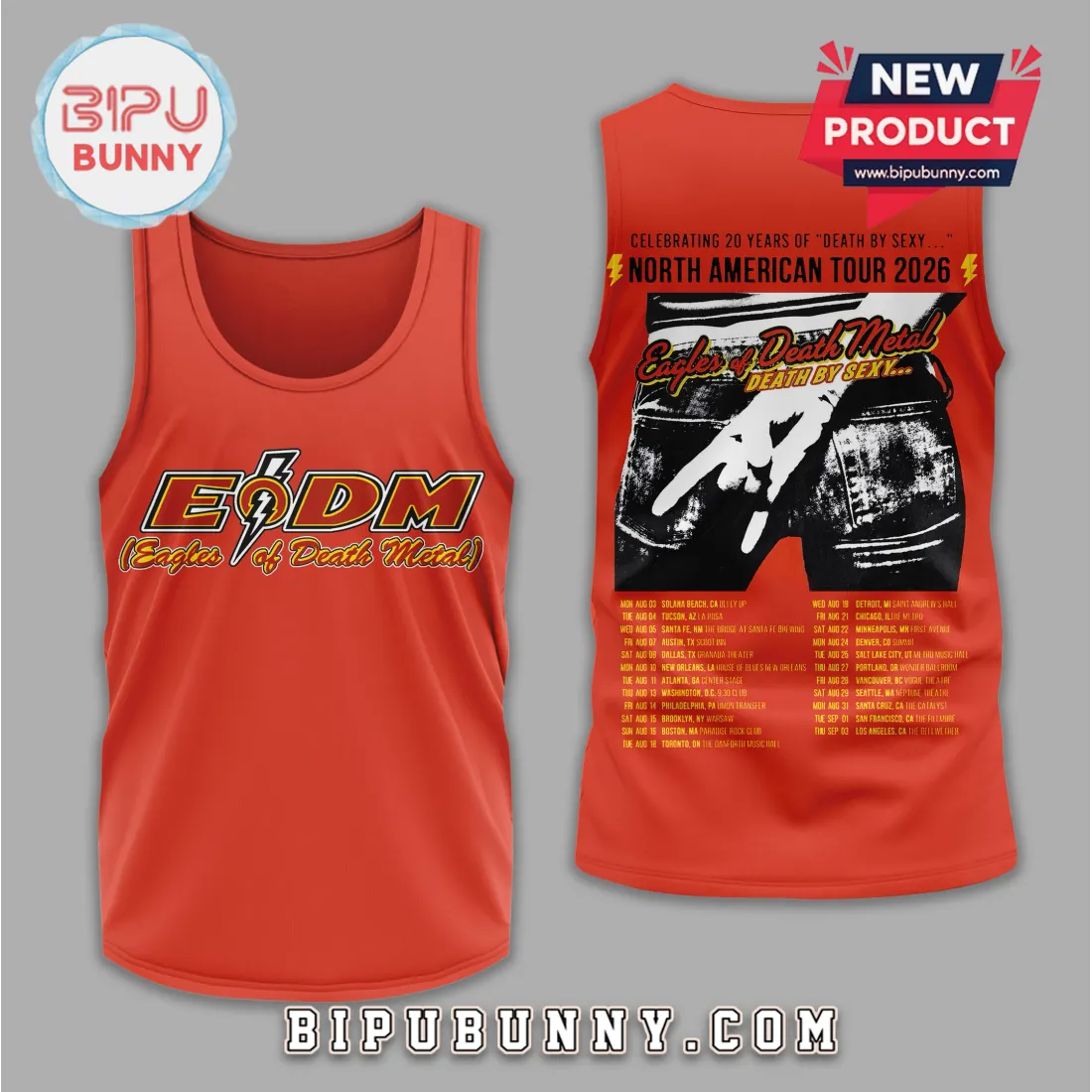 Eagles Of Death Metal Death By Sexy 20th Anniversary Tour 3D Shirt Eagles Of Death Metal Death By Sexy 20th Anniversary Tour 3D Shirt