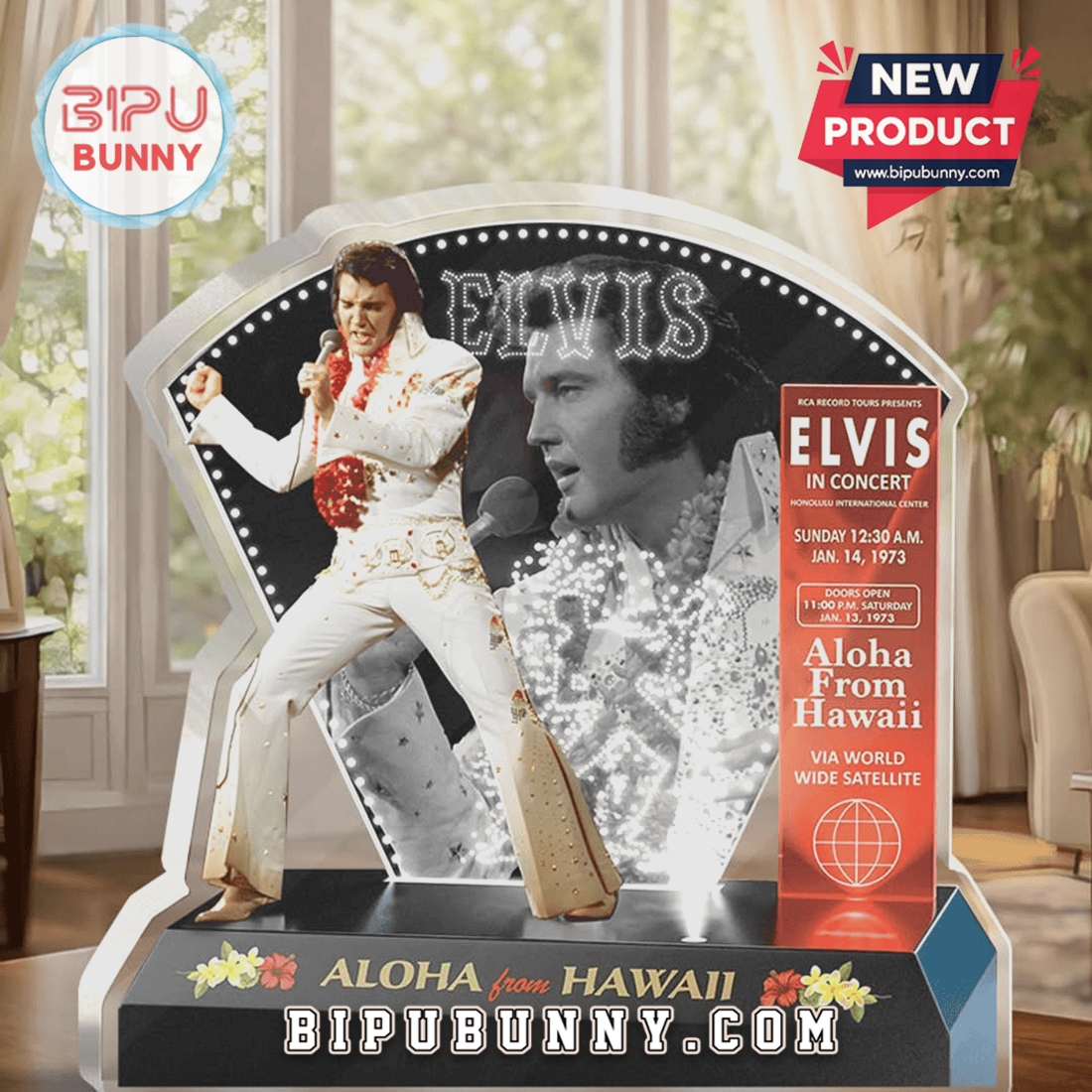 Elvis Presley Aloha From Hawaii 3D Commemorative Display Piece Elvis Presley Aloha From Hawaii 3D Commemorative Display Piece