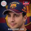 FC Barcelona distressed cap with team logo and 'Més Que Un Club' side detail.!