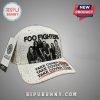 White baseball cap with Foo Fighters band image and Take Cover Tour text on brim.!