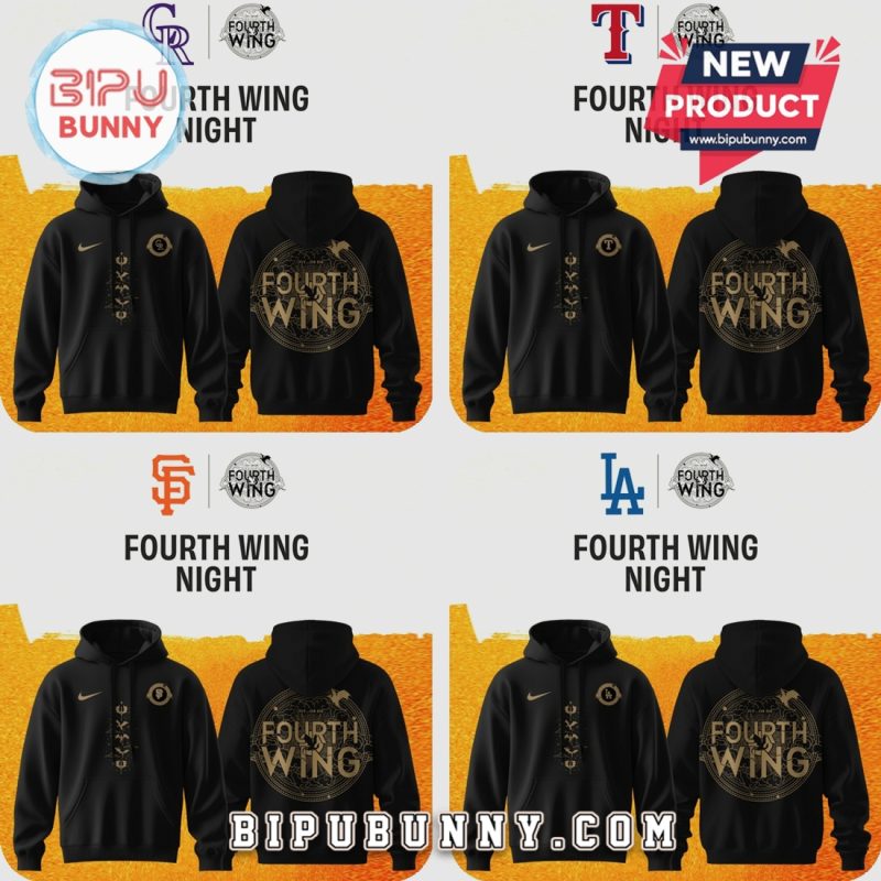 Fourth Wing MLB All Team Night Graphic Hoodie