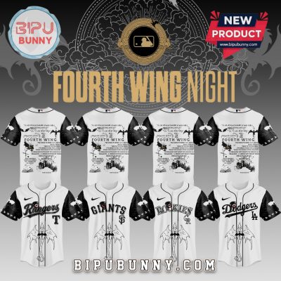 Fourth Wing MLB Baseball Jersey – Rangers Giants Rockies Dodgers Jersey