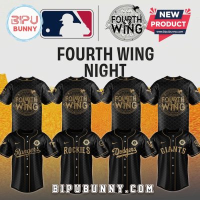 Fourth Wing MLB Teams Night Black & Gold Premium Baseball Jersey