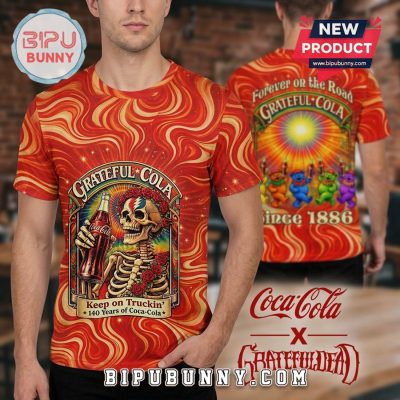 Grateful Dead Coca-Cola 140 Years Anniversary 3D Graphic T-Shirt