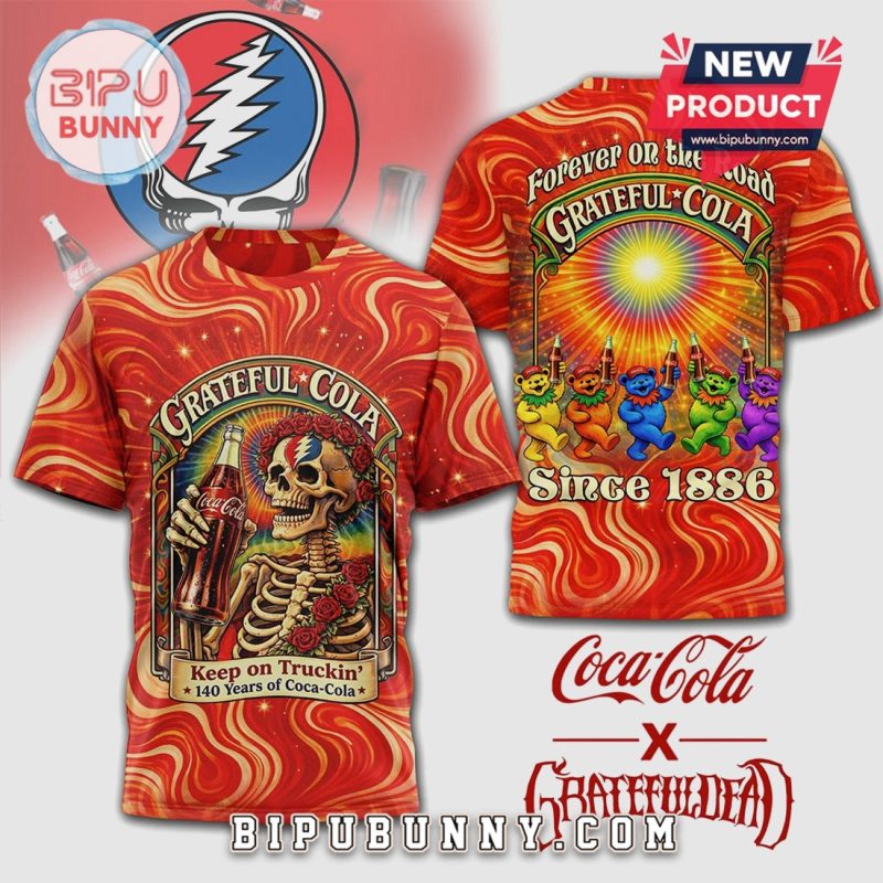 Grateful Dead Coca-Cola 140 Years Anniversary 3D Graphic T-Shirt
