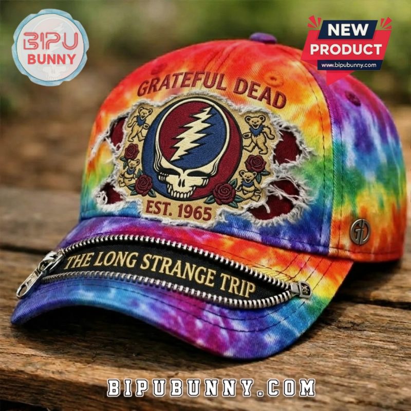 Grateful Dead Tie-Dye Steal Your Face The Long Strange Trip Baseball Cap