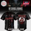 My Chemical Romance The Black Parade 2026 baseball jersey, black with red accents. Front features Guardians text and back has ship design.!
