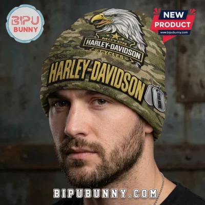 Harley-Davidson U.S. Army Camouflage Eagle Personalized Beanie Hat