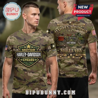 Harley-Davidson US Army Military Camo 42WLA Motorcycle T-Shirt
