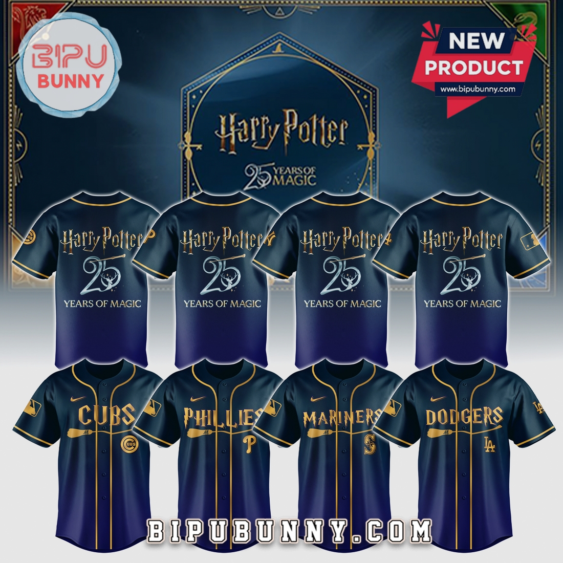 Harry Potter 25 Years Magic MLB Teams Baseball Jersey Harry Potter 25 Years Magic MLB Teams Baseball Jersey