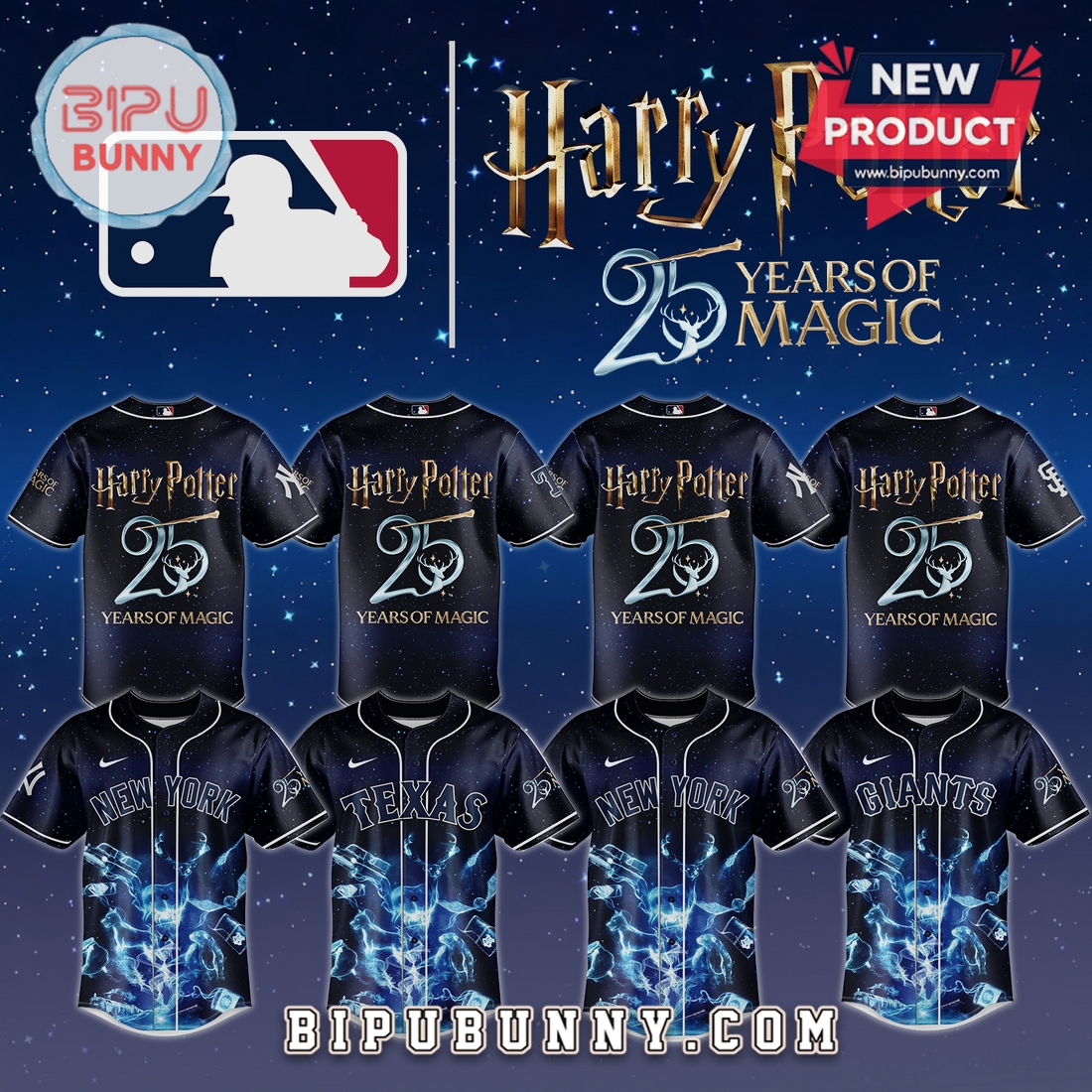 Harry Potter 25 Years of Magic MLB Team Limited Edition Baseball Jersey Harry Potter 25 Years of Magic MLB Team Limited Edition Baseball Jersey