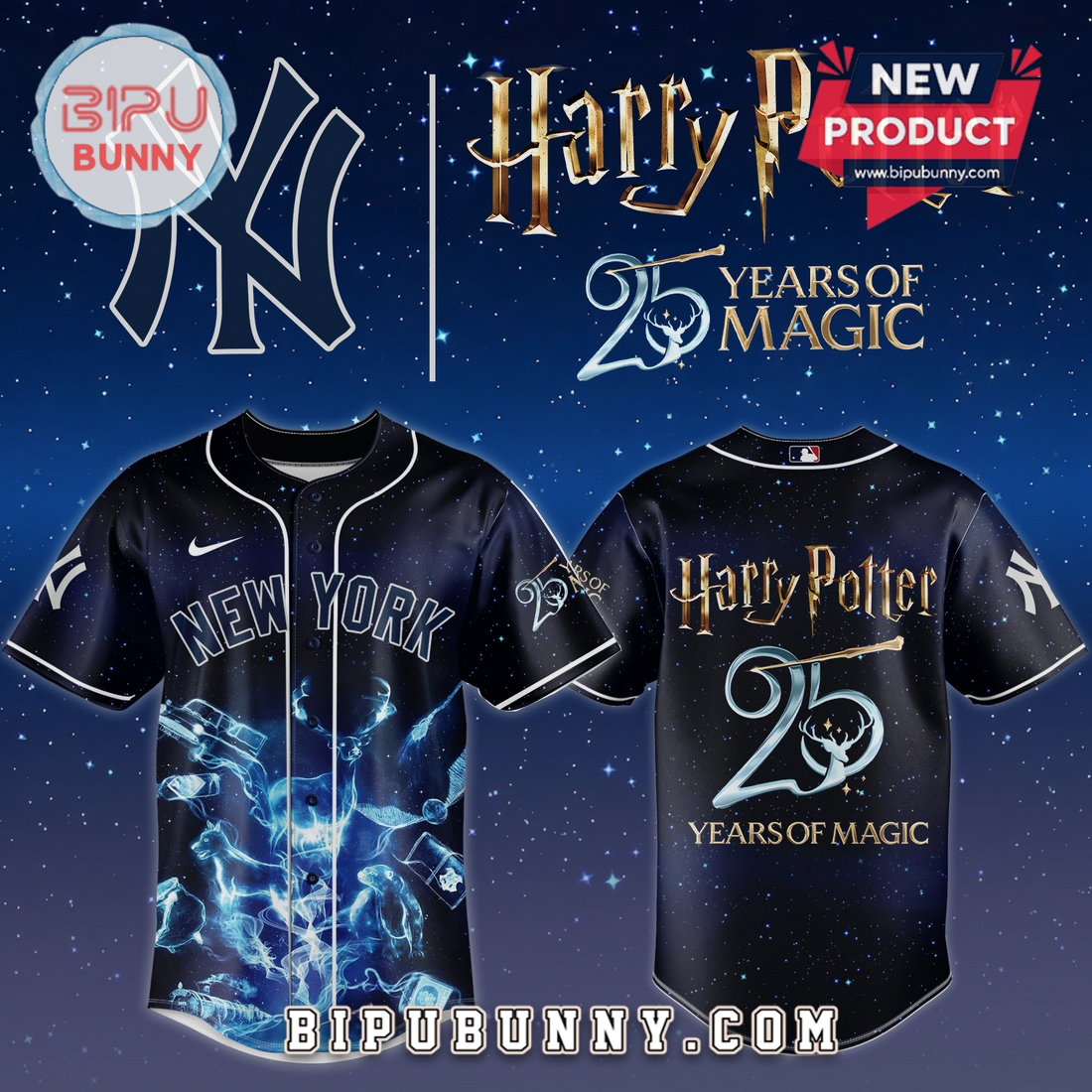Harry Potter 25 Years of Magic MLB Team Limited Edition Baseball Jersey Harry Potter 25 Years of Magic MLB Team Limited Edition Baseball Jersey