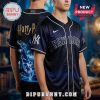 A Harry Potter themed New York Yankees baseball jersey featuring the team logo and Harry Potter imagery.!
